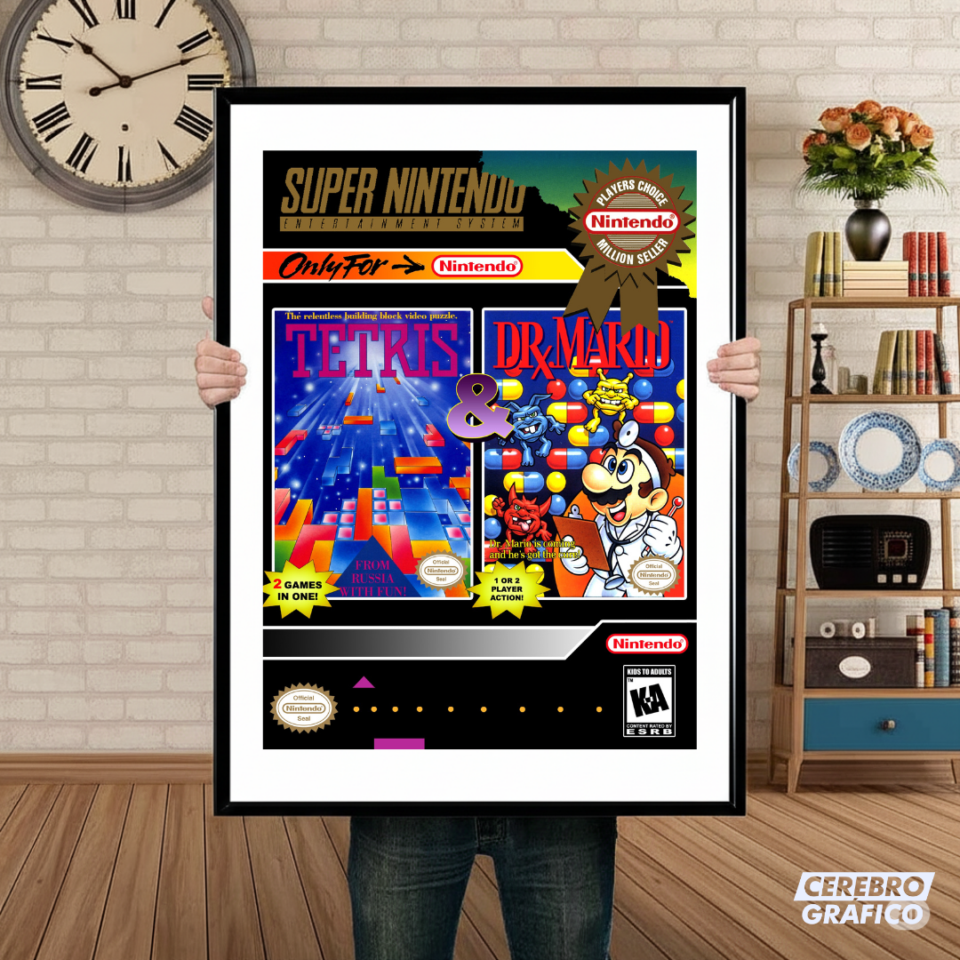 Cuadro SNES Tetris x Dr Mario