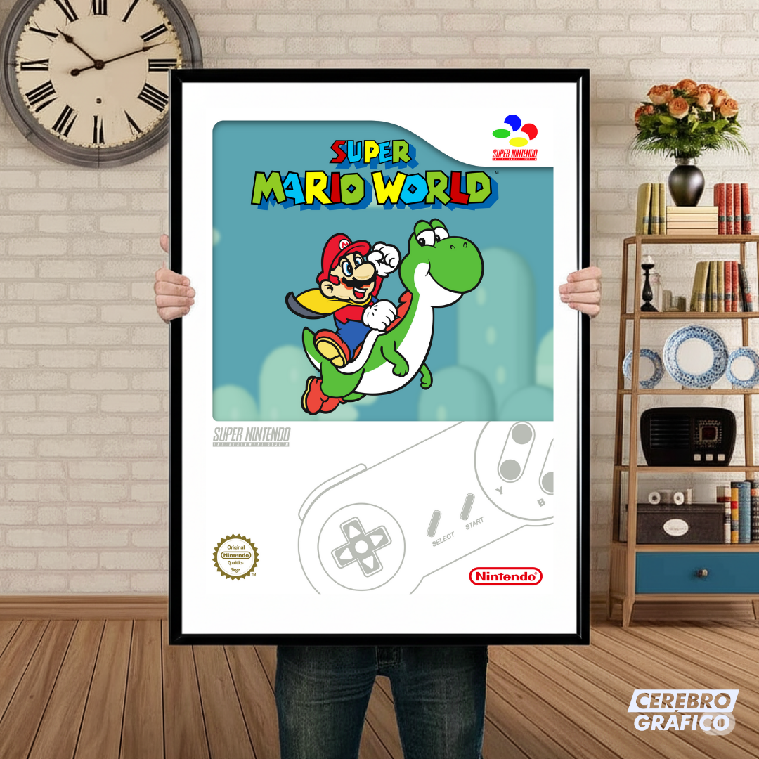 Cuadro SNES Super Mario World Alternartiva Blanca