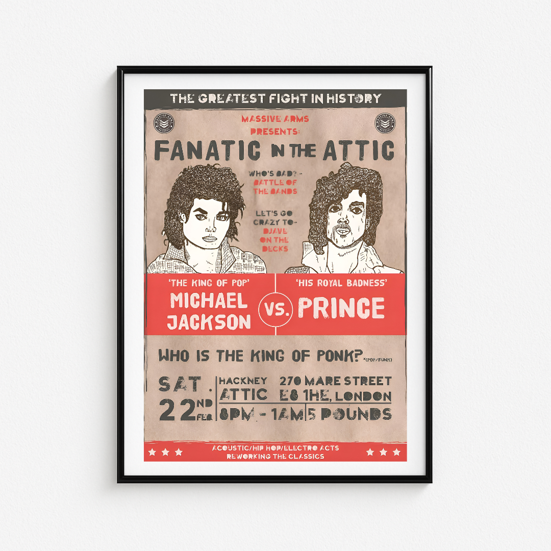 Cuadro Michael Jackson vs Prince