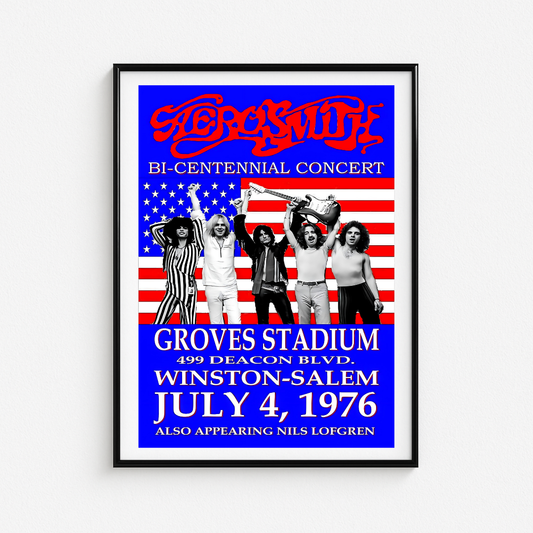 Cuadro Aerosmith Groves Stadium 1976