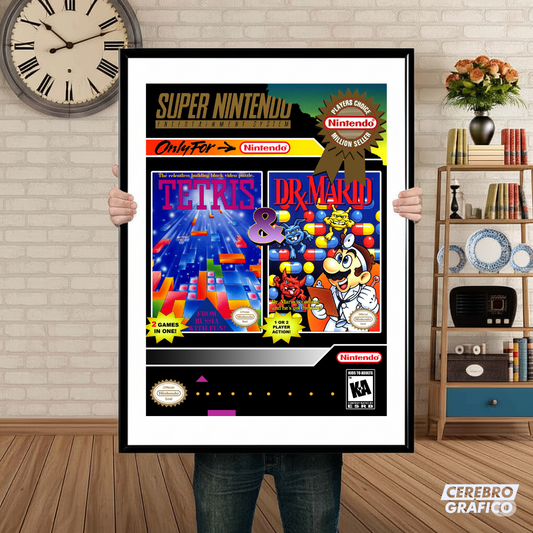 Cuadro SNES Tetris x Dr Mario