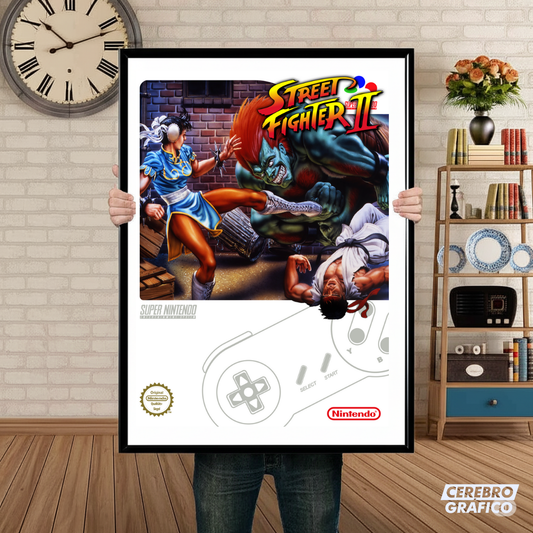 Cuadro SNES Street Fighter II Blanca Alternativa