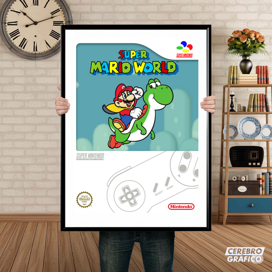 Cuadro SNES Super Mario World Alternartiva Blanca