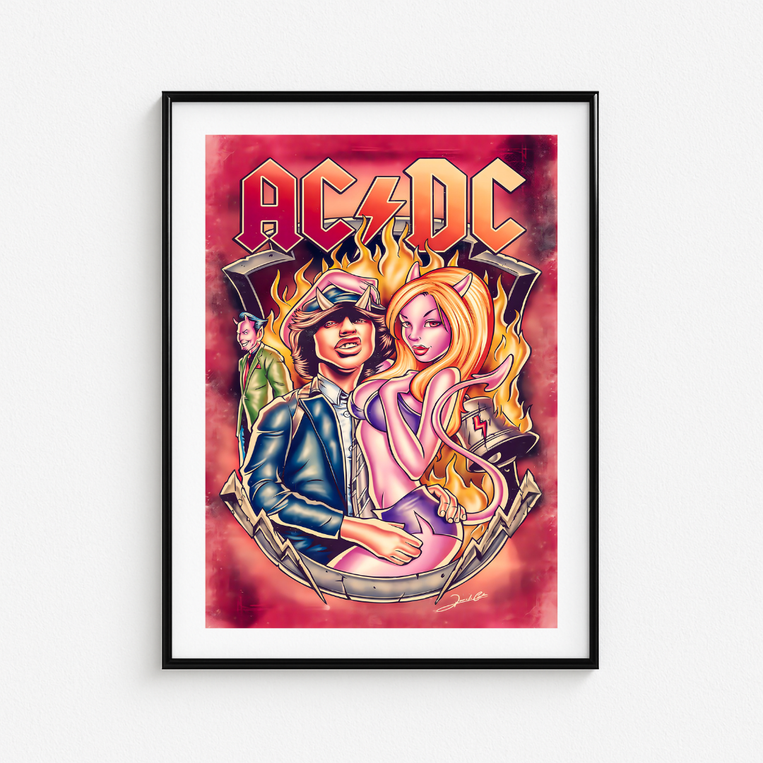 Cuadro ACDC Flames – Cerebro Gráfico