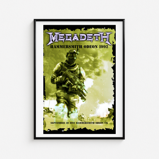 Cuadro Megadeth Hammerstein Odeon 1992