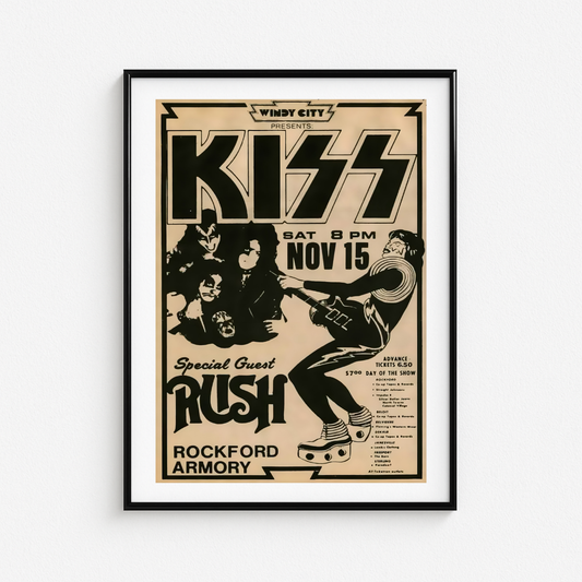 Cuadro Kiss Live Rockford Armory