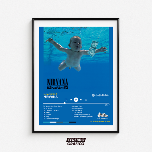 Cuadro Música Nirvana - Nevermind
