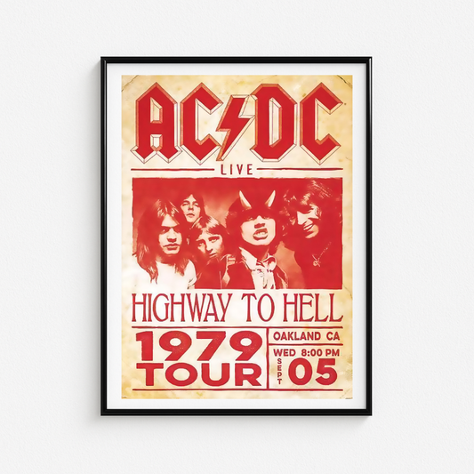 Cuadro ACDC Highway To Hell Live 1979 Tour