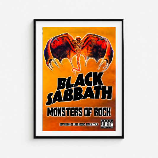Cuadro Black Sabbath Monsters Of Rock 1992 Italia
