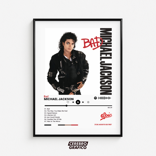 Cuadro Música Michael Jackson - Bad