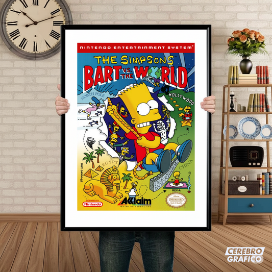 Cuadro Nintendo Bart Vs The World