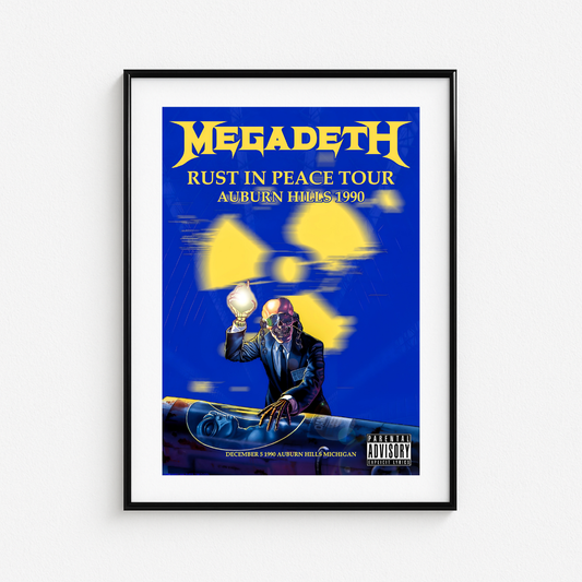 Cuadro Megadeth Rust In Peace Tour 1990