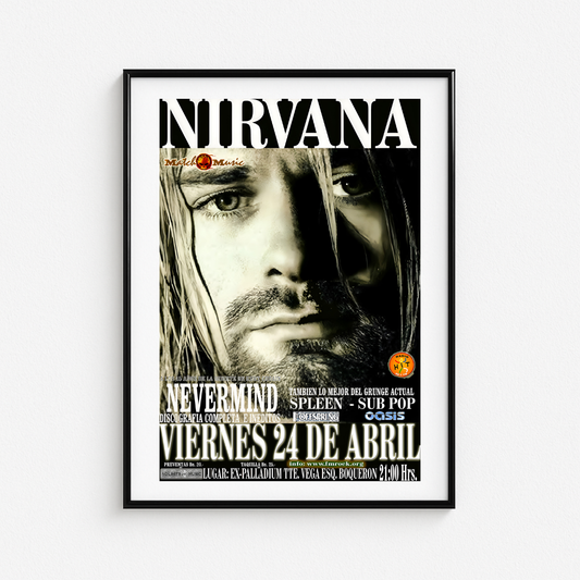 Cuadro Nirvana Kurt Cobain Face