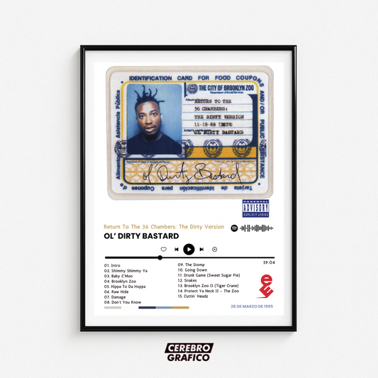 Cuadro Música Ol Dirty Bastard - Return To The 36 Chambers: The Dirty Version
