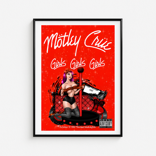 Cuadro Motley Crüe Girls Girls Girls Tacoma 1987