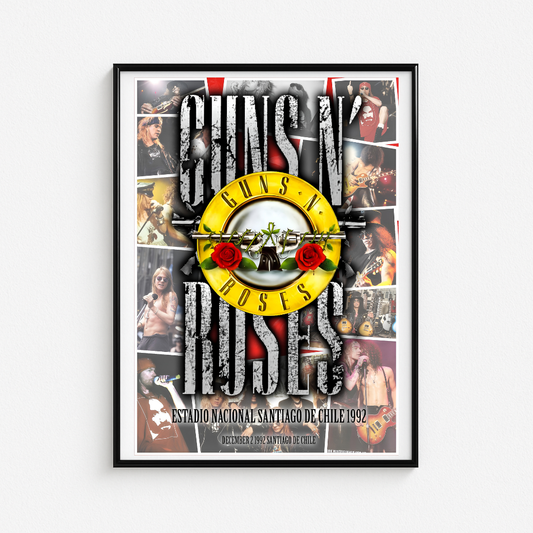 Cuadro Guns N Roses Estadio Nacional 1992 Chile